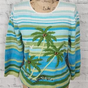 Timberlea vintage pullover sweater Sz S long sleeve embroidered